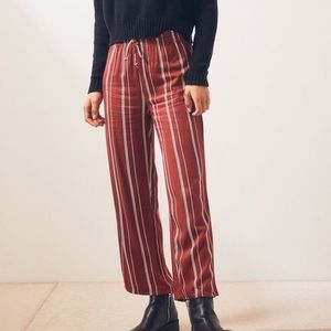 pacsun la hearts rust striped pants